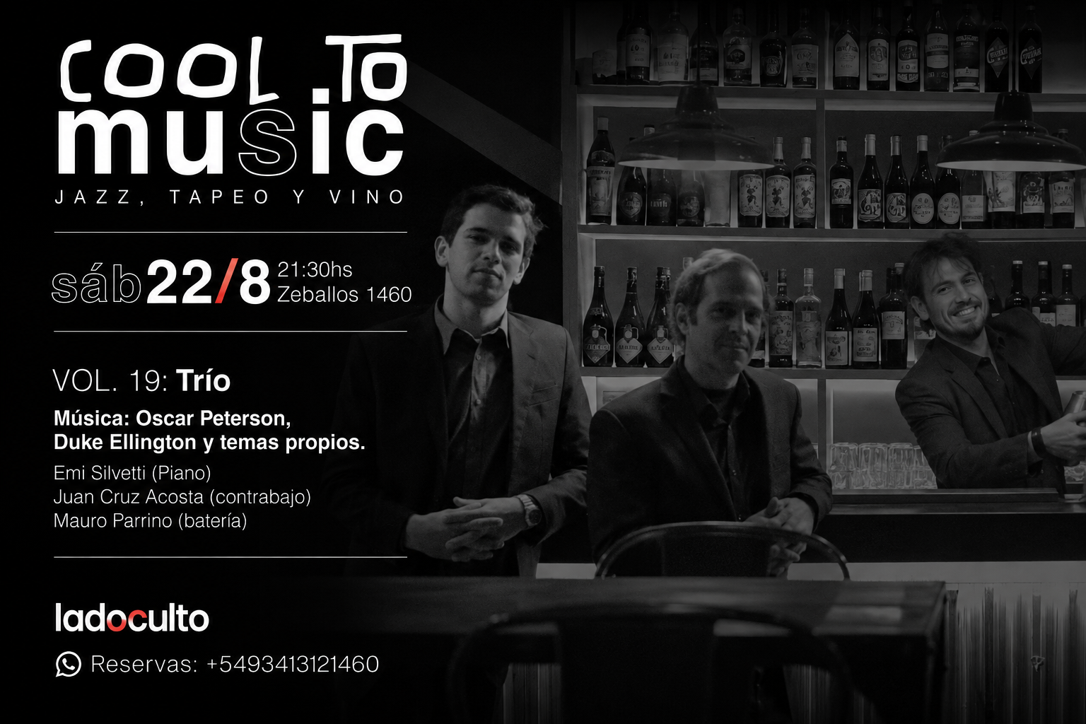 Jazz, tapeo y vino: una noche para escuchar sin apuro